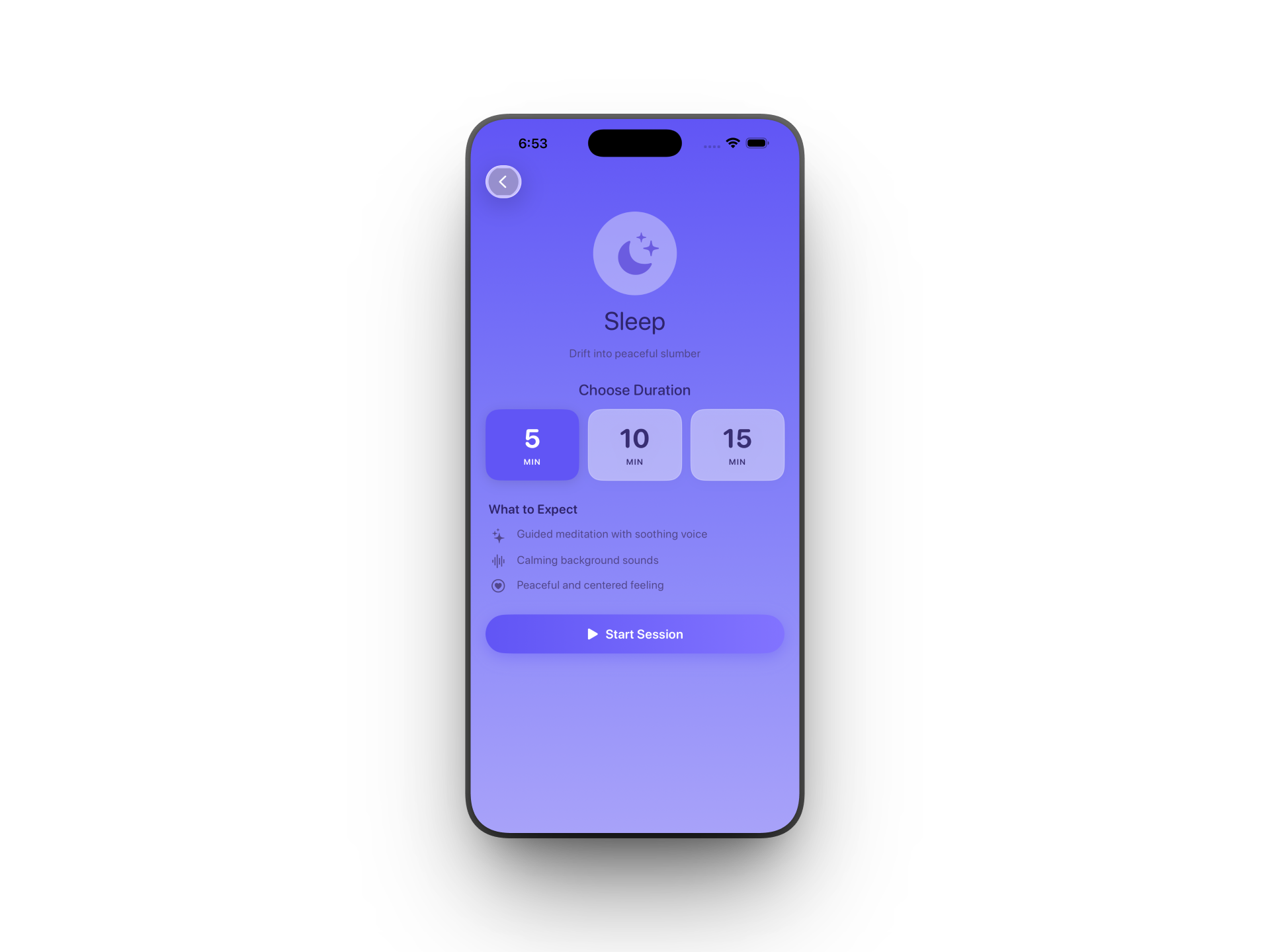Sleep Meditation screen
